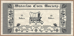 W.C.S. 35th Anniversary Currency, Prototype 2, Back