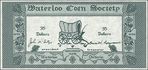 W.C.S. 35th Anniversary Currency, Back